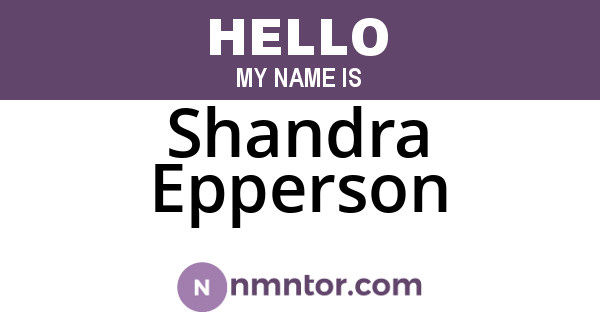Shandra Epperson