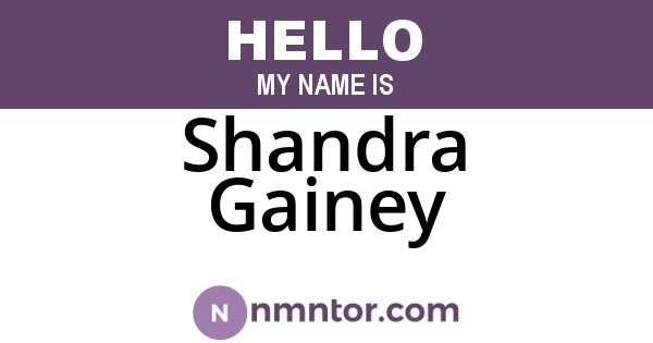 Shandra Gainey