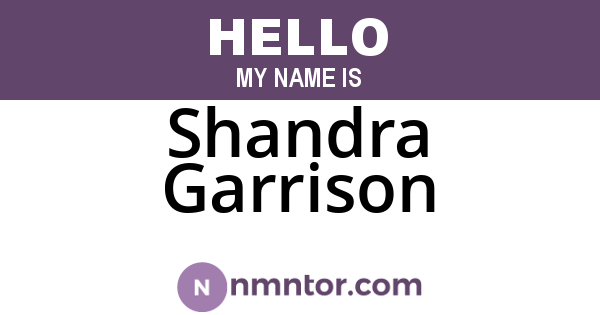 Shandra Garrison