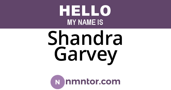 Shandra Garvey