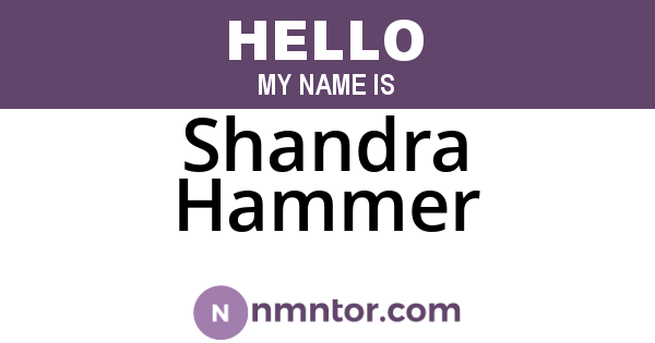 Shandra Hammer