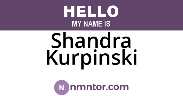 Shandra Kurpinski