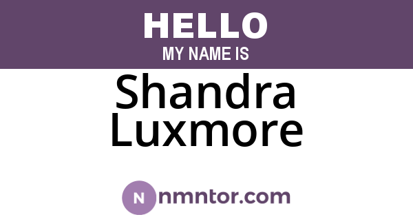 Shandra Luxmore