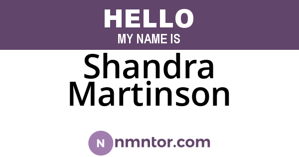 Shandra Martinson
