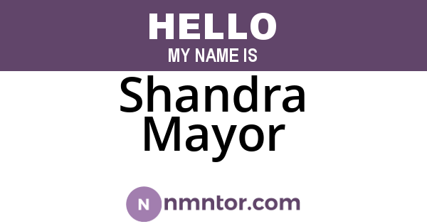 Shandra Mayor