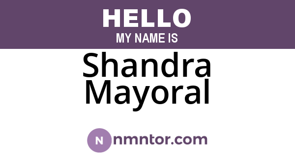 Shandra Mayoral