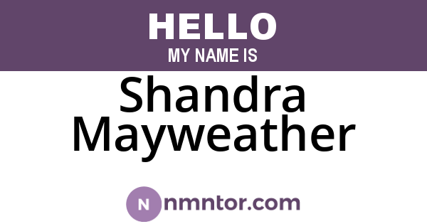 Shandra Mayweather