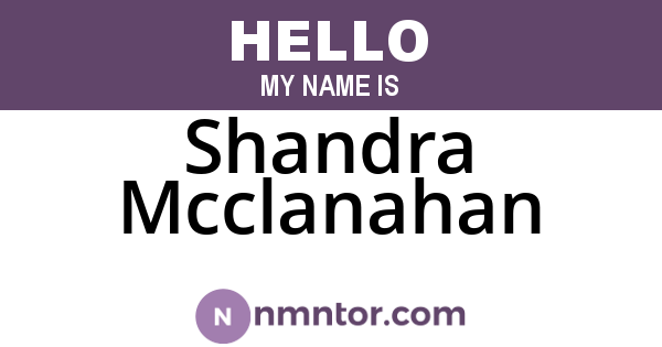 Shandra Mcclanahan