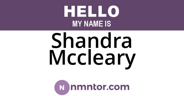 Shandra Mccleary