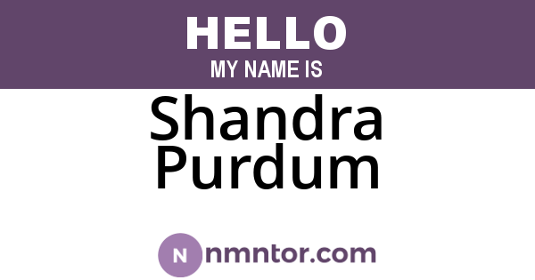 Shandra Purdum