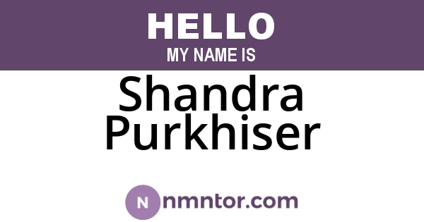 Shandra Purkhiser