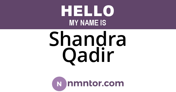 Shandra Qadir
