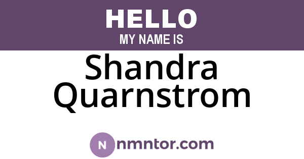 Shandra Quarnstrom