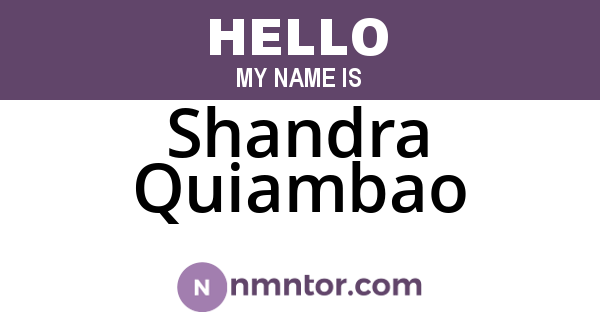 Shandra Quiambao