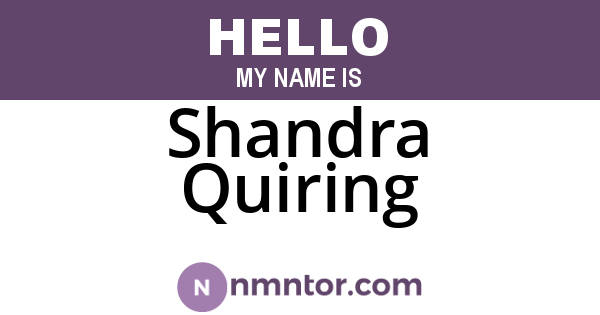 Shandra Quiring
