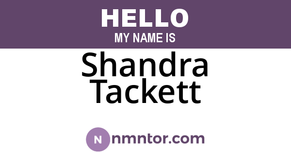 Shandra Tackett