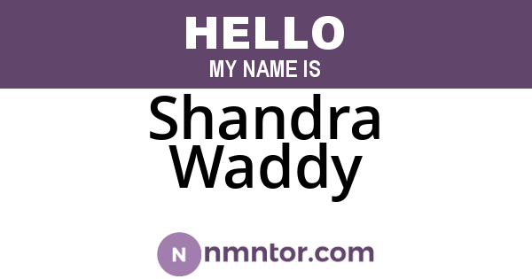 Shandra Waddy