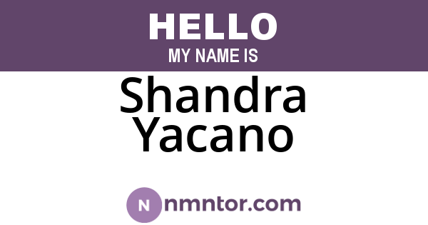 Shandra Yacano