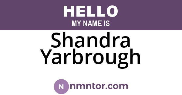 Shandra Yarbrough