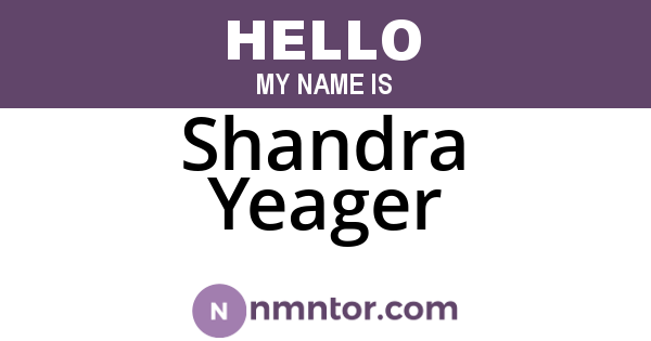 Shandra Yeager