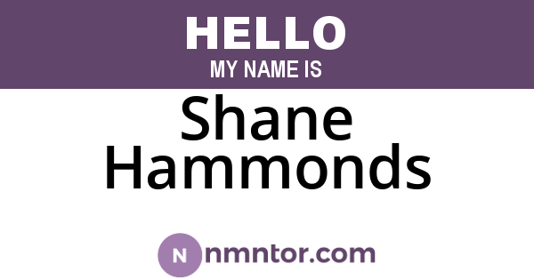 Shane Hammonds