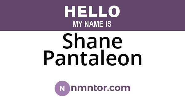 Shane Pantaleon