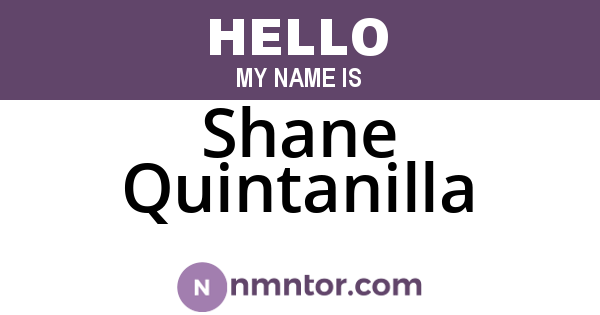 Shane Quintanilla