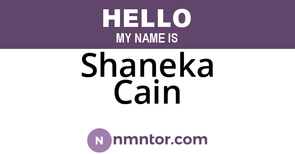 Shaneka Cain