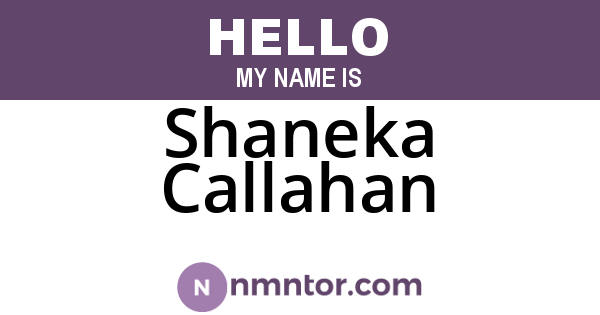 Shaneka Callahan