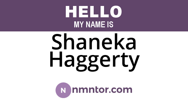 Shaneka Haggerty