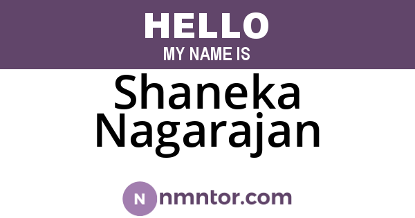 Shaneka Nagarajan