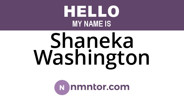 Shaneka Washington