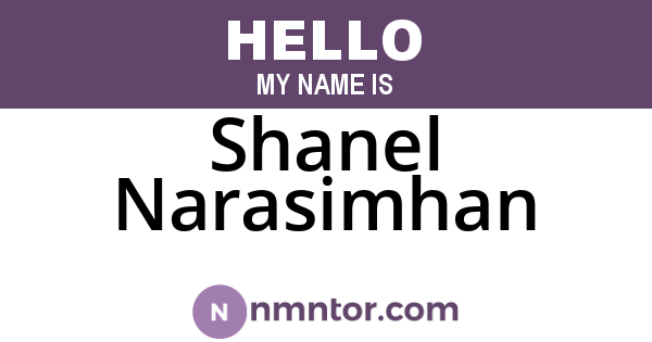 Shanel Narasimhan