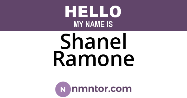 Shanel Ramone