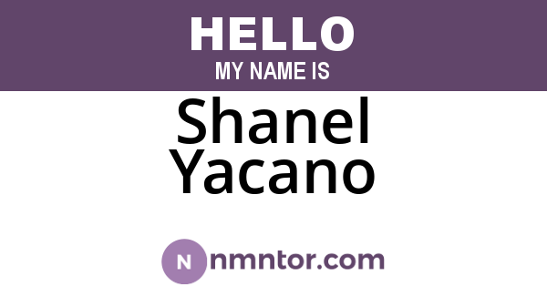 Shanel Yacano