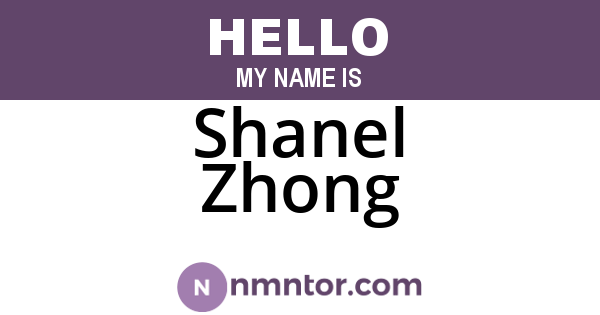 Shanel Zhong