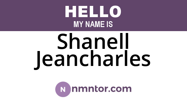 Shanell Jeancharles