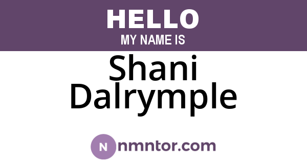 Shani Dalrymple
