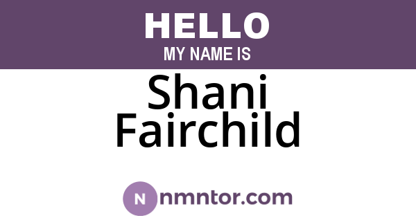Shani Fairchild