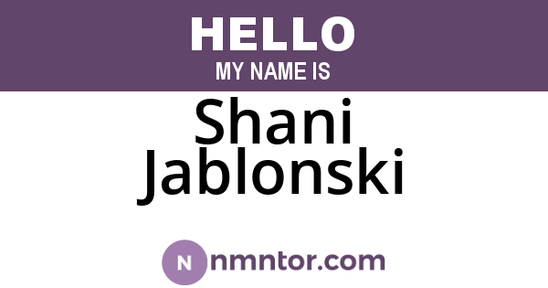 Shani Jablonski