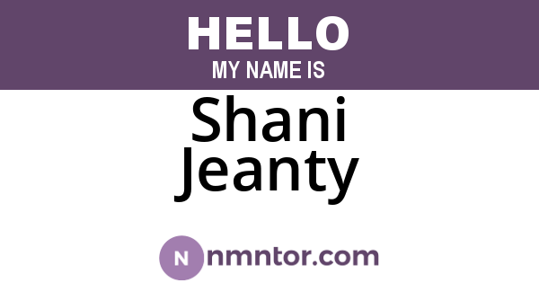 Shani Jeanty