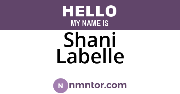 Shani Labelle