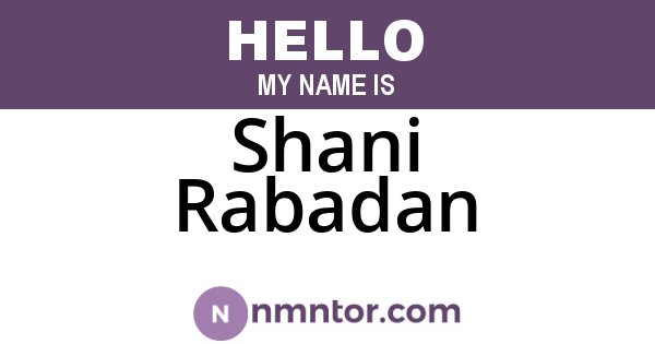 Shani Rabadan