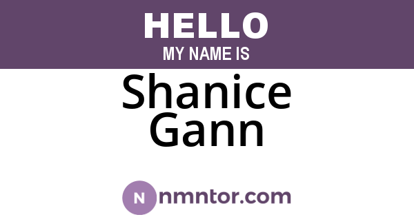 Shanice Gann