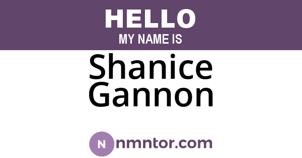 Shanice Gannon