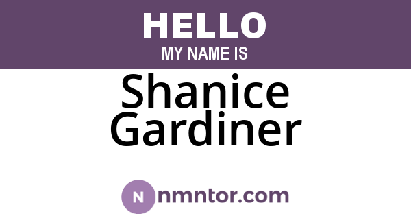 Shanice Gardiner