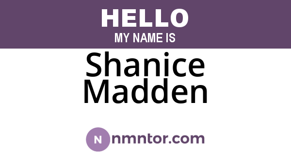 Shanice Madden