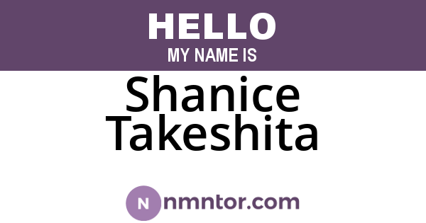 Shanice Takeshita