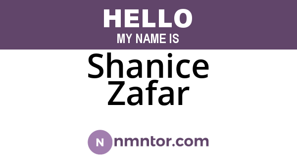 Shanice Zafar