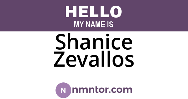 Shanice Zevallos